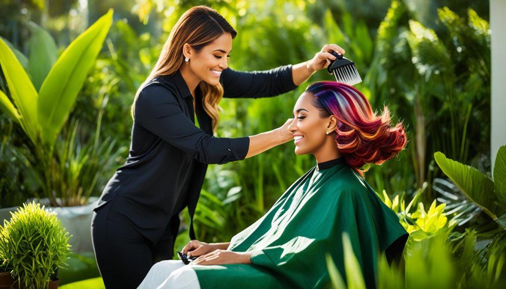 Haarkleuring op locatie